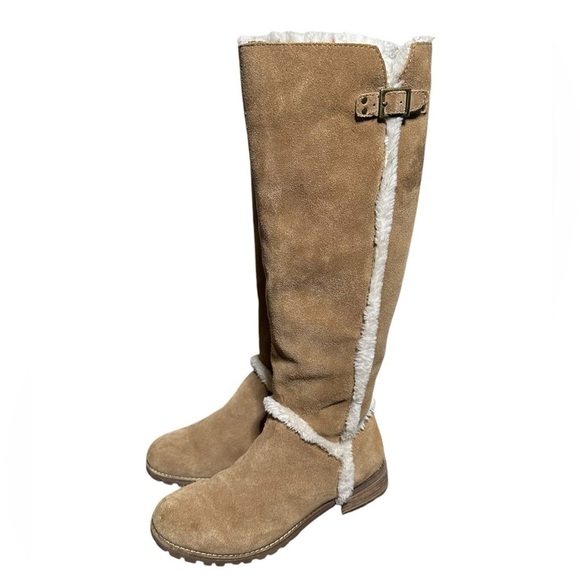 Bjorndal | Suede Tall Boots | Camel | Faux Fur | Winter Boots | Size 9 | Allison - Picture 1 of 10